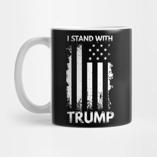 I Stand With Trump, Black and white. Mug